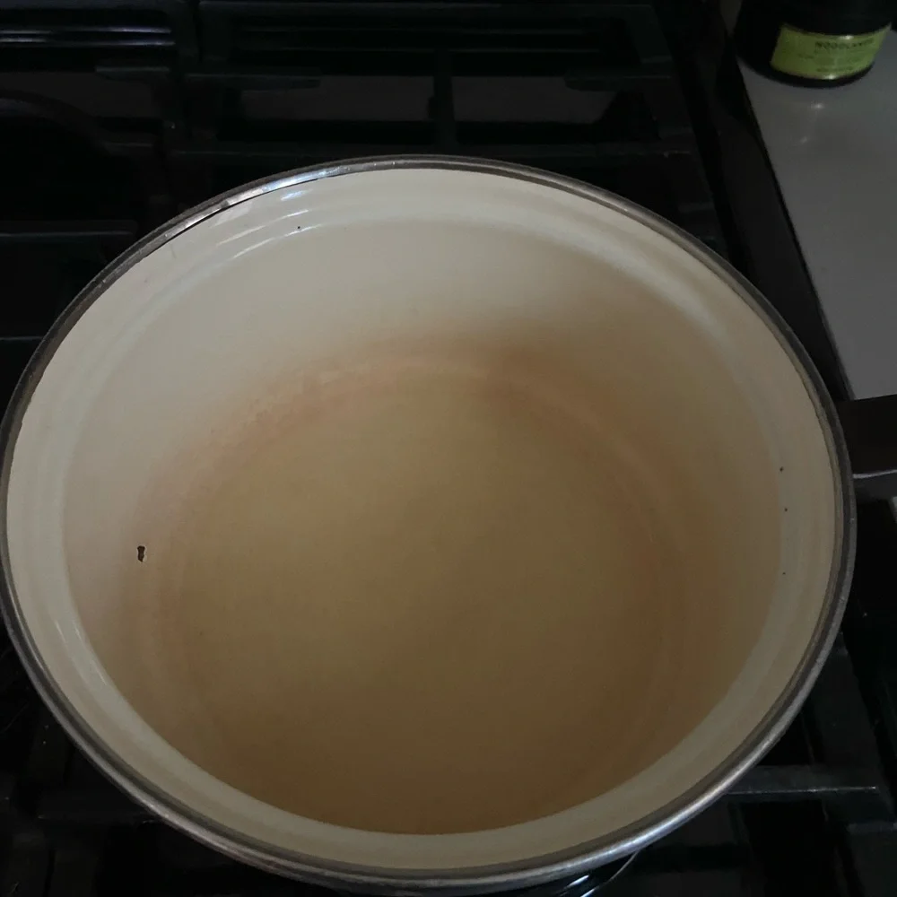 Vintage Inlasa Enamelware Pot & Lid